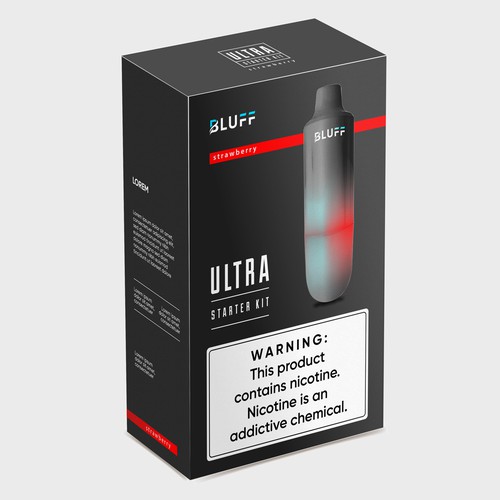 Vape packaging for a new more eco friendly vaping company Design by Lady Goga