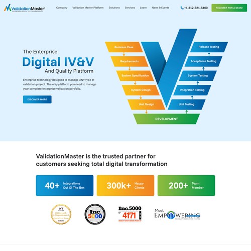 ValidationMaster Digital IV&V Website Re-Design Project Design by pixelwebplanet