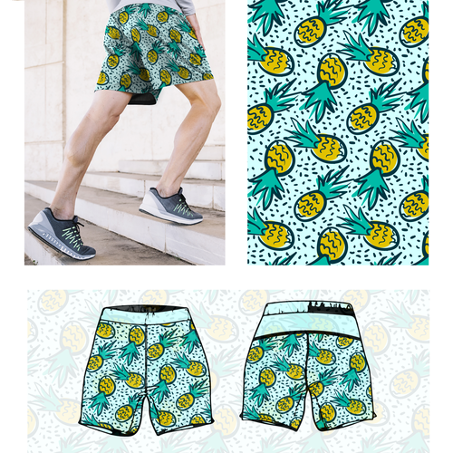 Pineapple running shorts on sale