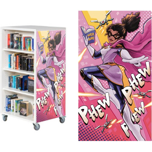 Comics (super-hero) Character - promoting reading in libraries Design by Ardhidesign