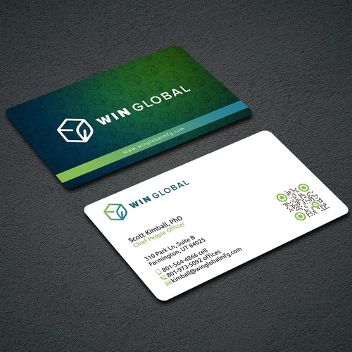 WIN Global Business Card Design-ontwerp door dkuadrat™