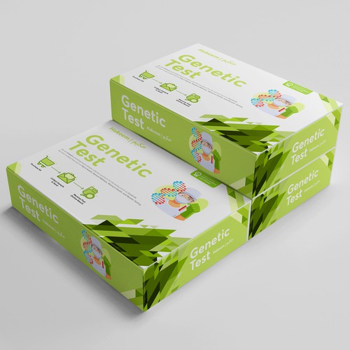 Design a box for convenient at home diagnostic testing Diseño de rizal hermansyah