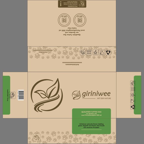 Verpackungsdesign für einen Futter Bar Karton Design by Lena Diser