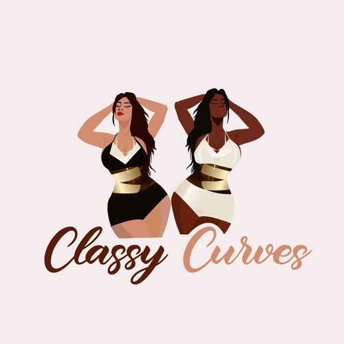 Design a classy gym wear logo for all women, with the expectation of appealing to curvy women mainly Design by HF STUDIO®