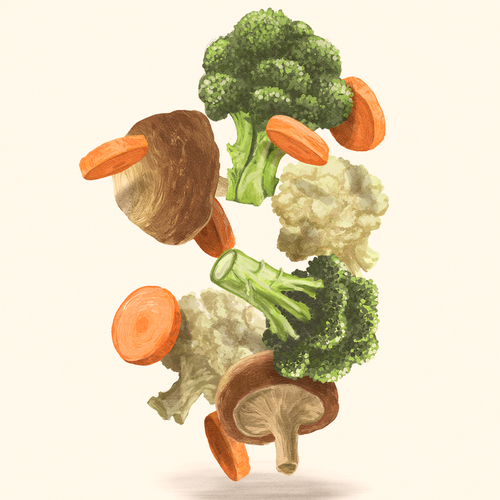 Vegetable Food Collage-ontwerp door -Z-