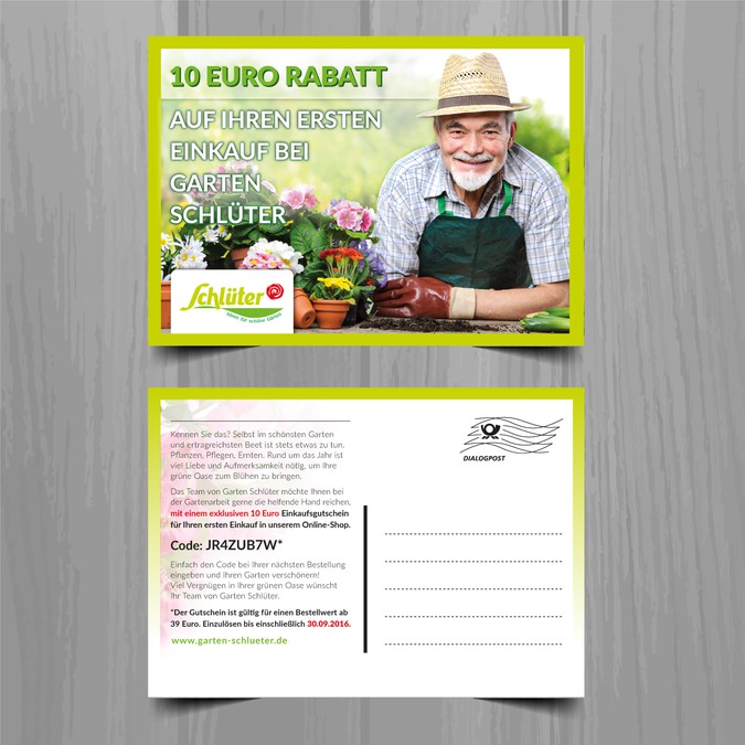 Reactivation Postcard For A Gardening Shop I Postcard Flyer Or