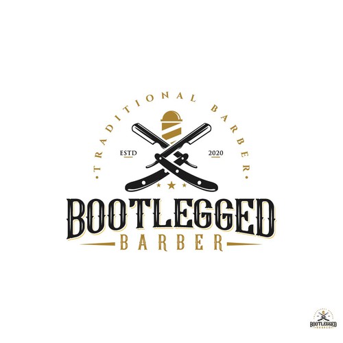 Traditional Barber shop logo Design by GivenChy