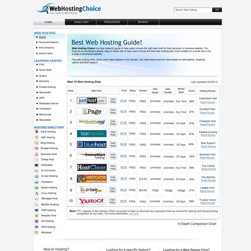 Redesign WebHostingChoice.com Design by Paul Mestereaga
