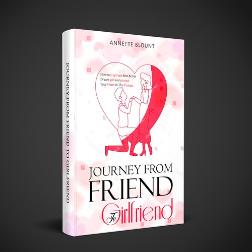 Design a book cover that is fun and playful to help single women experience love beyond friendship Design by Lans Flare