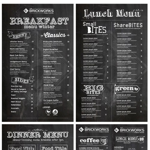 コンペ「Create a Gastro Pub Menu」のデザイン by Jhess331 Designさん 