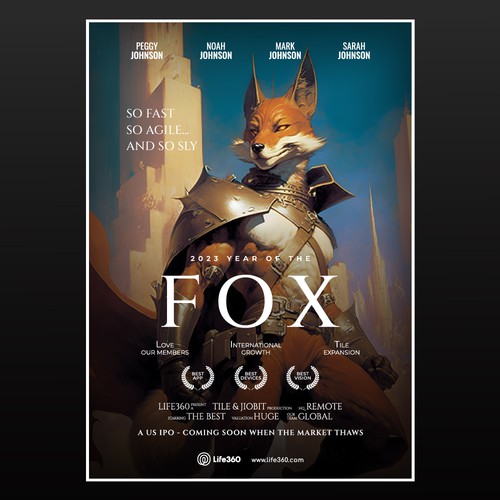 Life360 2023 Year of the Fox Poster Design by Alfaza502