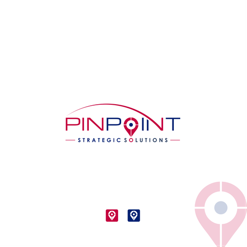 technical business consulting logo showing expertise for PINPOINTing the right problem to solve. Design by Efi*