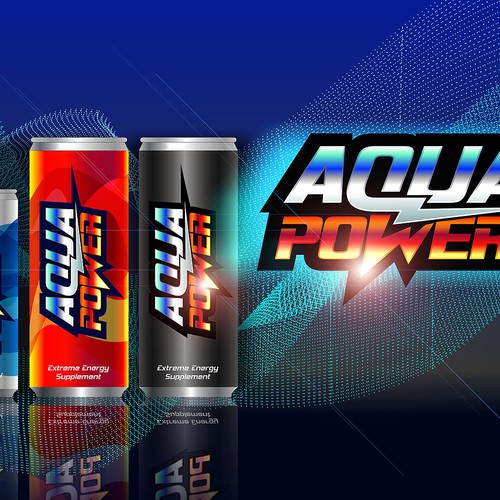 AQUAPOWER ENERGY DRINKS Design by grade
