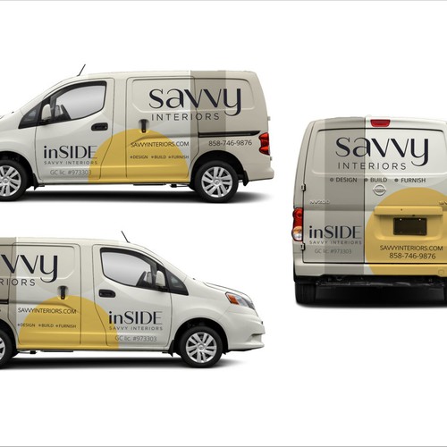 Design build furnish firm needs cool luxury sleek modern Van wrap Design von T i f a n y' s