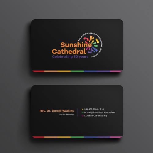Business Card for Growing Progressing LGBTQ Church Design by Rakibh