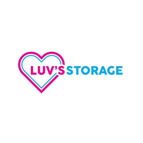 Luv’s Storage - modern logo with bright color Design by Bad Flow
