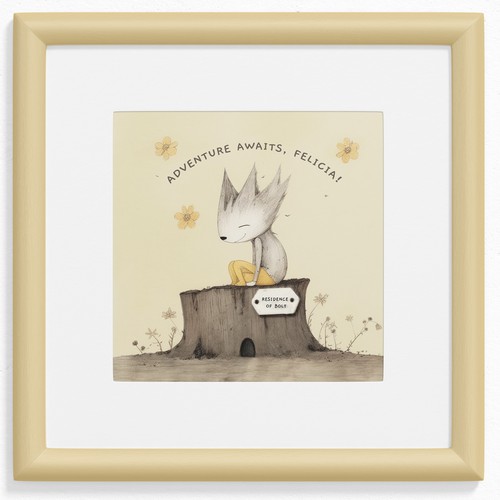 Design unique baby nursery poster with magical creatures Design by DWL-Designs