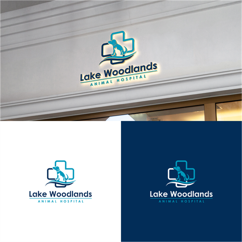 Veterinary logo design for a small animal hospital located next to a lake! Design by amarta_art®