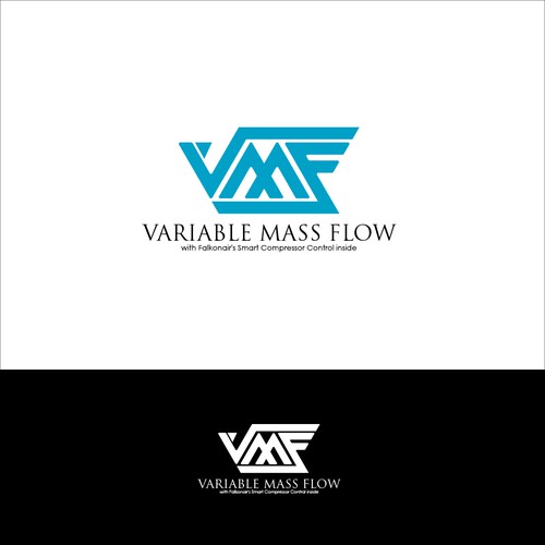 Falkonair Variable Mass Flow product logo design Diseño de RAM STUDIO