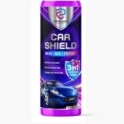 Ceramic Car Shield needs a design for its Wash, Wax, and Protect. Design réalisé par ✝DeSiGnEr✝JOHN