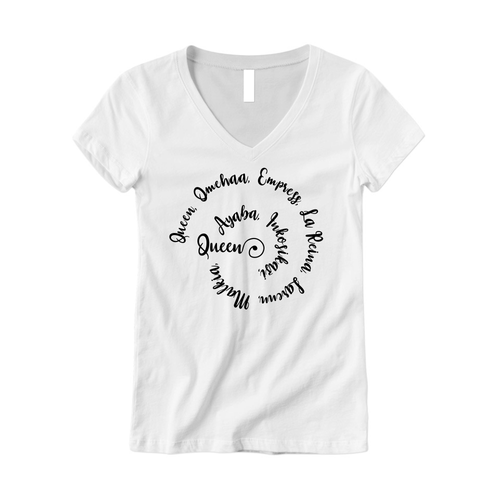 African Diaspora "QUEEN" Dialect T-Shirt Design Design by NIGHT PURY