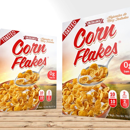 Create a new refreshing and modern Corn Flakes box design | Product ...
