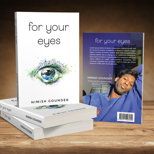 for your eyes- poetry and journal book cover Design by romy