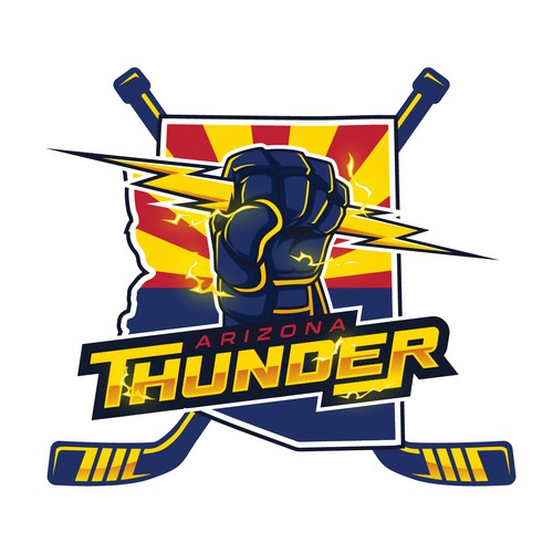 Arizona Thunder Ice Hockey Design by Gr8 ART