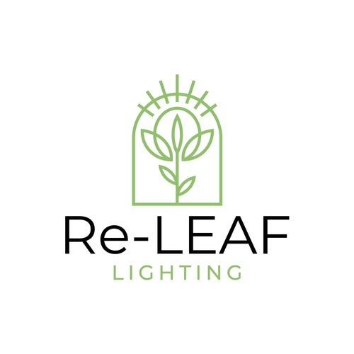 Re-LEAF Lighting logo Design by Eminssat