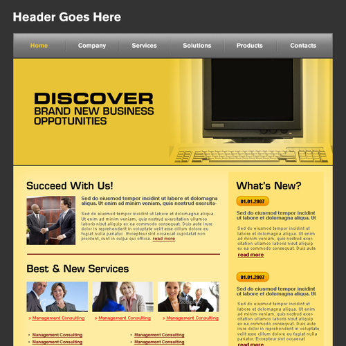 One page Website Templates Design by seerdon