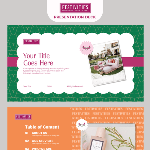 Festivities Powerpoint Deck Design by narimostudio