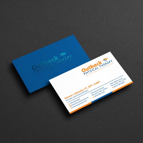 Business card for 2 clinic physical therapy office Design by Birendra Chandra Das