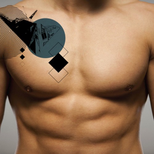 Tattoo with Stealth Bomber Design by 5291