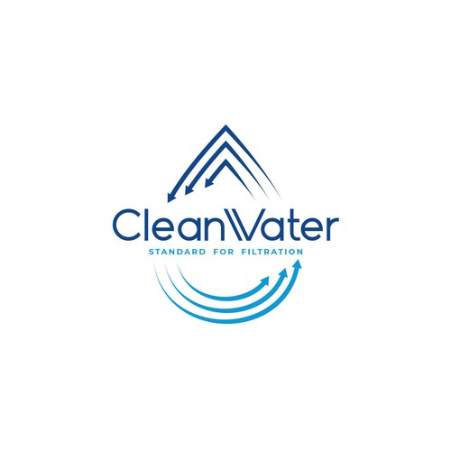 Simple Clean Logo for Water Filtration Company Design by PointLab