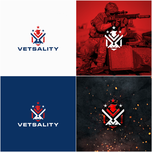 Modern Veteran Gaming and Recreational Group Logo. Design by NEON ™