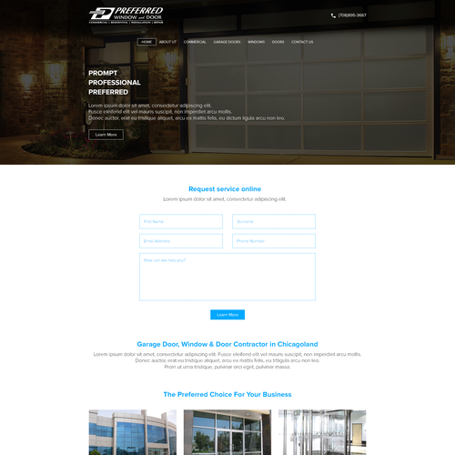 Preferred Window And Door Landing Page Landing Page Design