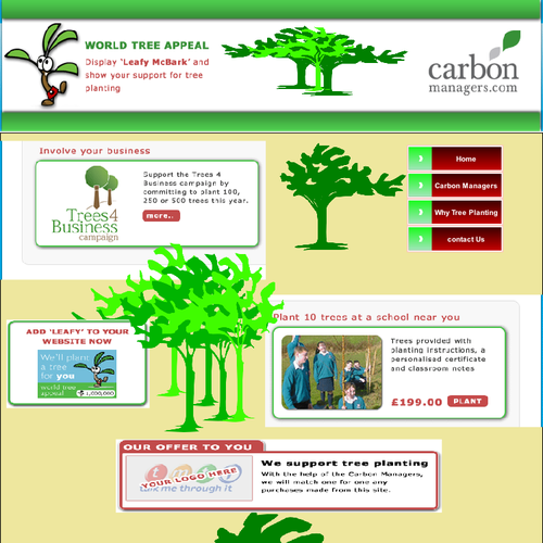 Web page for the  "World Tree Appeal" Réalisé par DENIDESIGNS