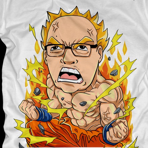 My portrait going super saiyan for t shirts T shirt contest