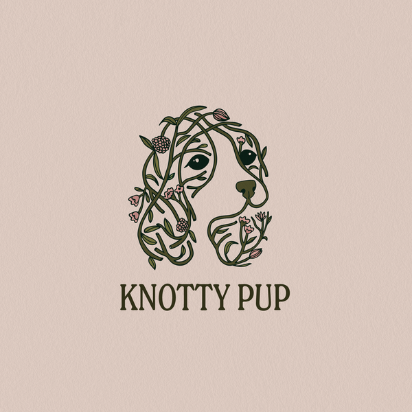 Knotty Pup — Boutique Grooming Logo