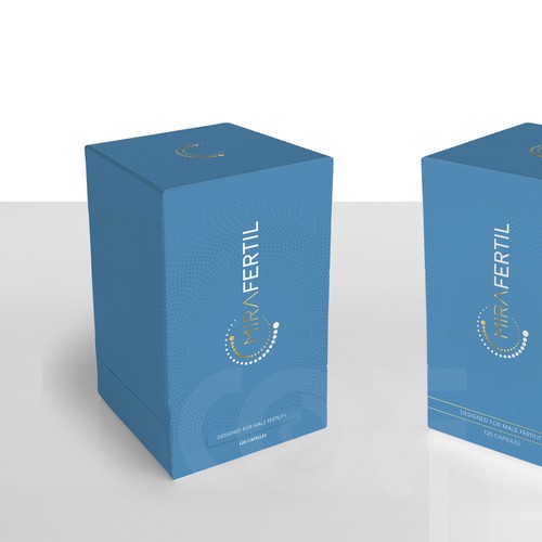 a box for male reproductive supplement improves sperm quality that look professional yet luxurious Design by Surendra Rathor