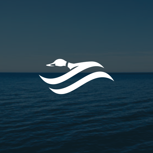 Design Coastal lifestyle brand featuring a mallard duck and wave, appeal to outdoor enthusiasts and surfers por muuter