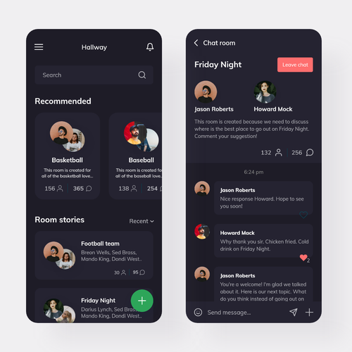 Design 2 iOS social chat app screens. Opportunity for more to the winner. Design von Aleksandar_Milic