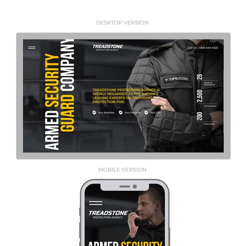 We Need A Strong Website Design For Leading Private Security Company Design by sociable design
