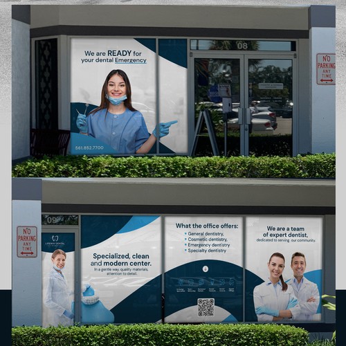 Dental Office Window Decals Design by IGD - Estudio ⭐️