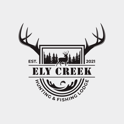 Hunting lodge Logo Design by kunz