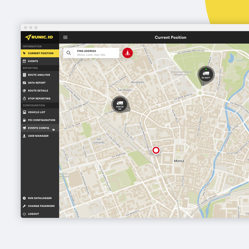 Runic.io GPS tracking web application refactoring Design by AdelM_