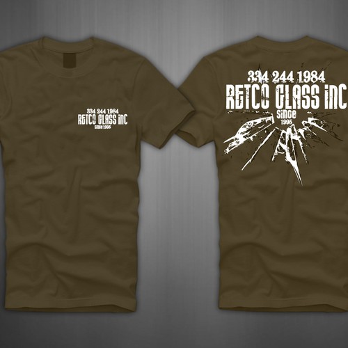 Create the next t-shirt design for Retco Glass, Inc. Design by qool80