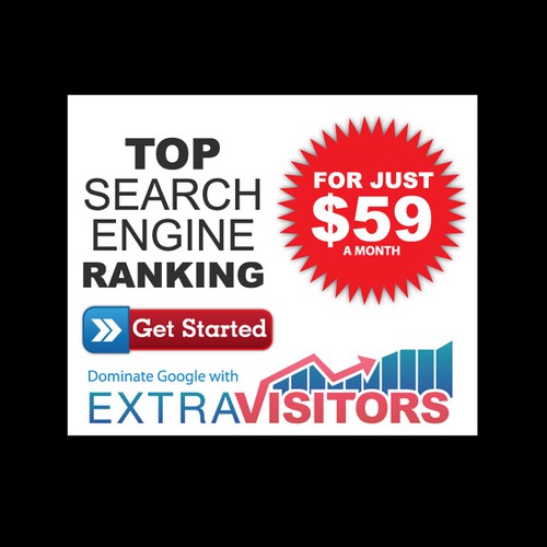 banner ad for ExtraVisitors.com Design by Priyo