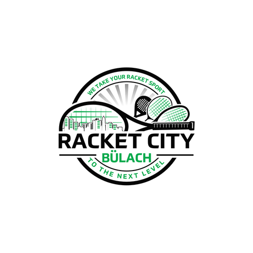 "Logo for young and dynamic Racket City Bülach" winning Logo design by Gandesign