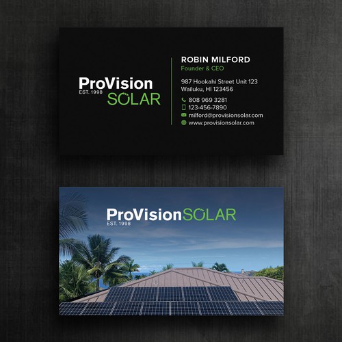 Solar Business Cards Design by Felix SH